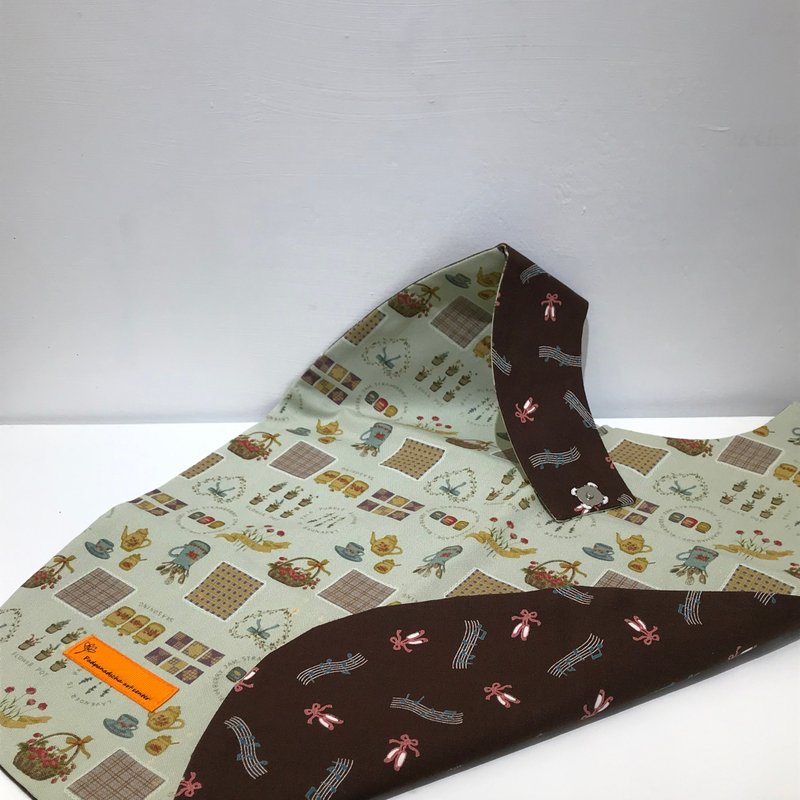 贵妇名媛指定款手工缝制围兜-北欧风极简线条 加长版 薄荷木调 - 其他 - 棉．麻 