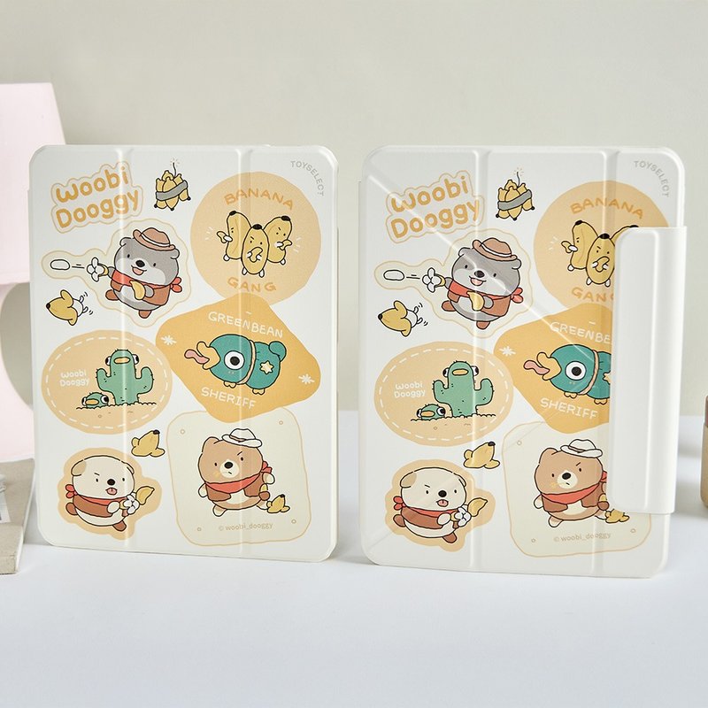 呜比的朋友西部焦点强悍磁吸iPad三折/Y折保护壳 - 平板/电脑保护壳 - 塑料 多色