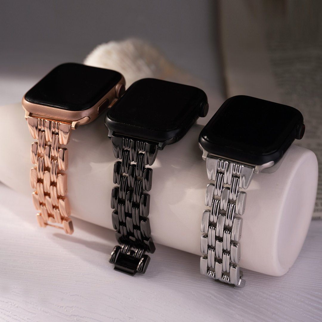 Apple watch - 水波纹镂空表带 - 表带 - 其他材质 银色