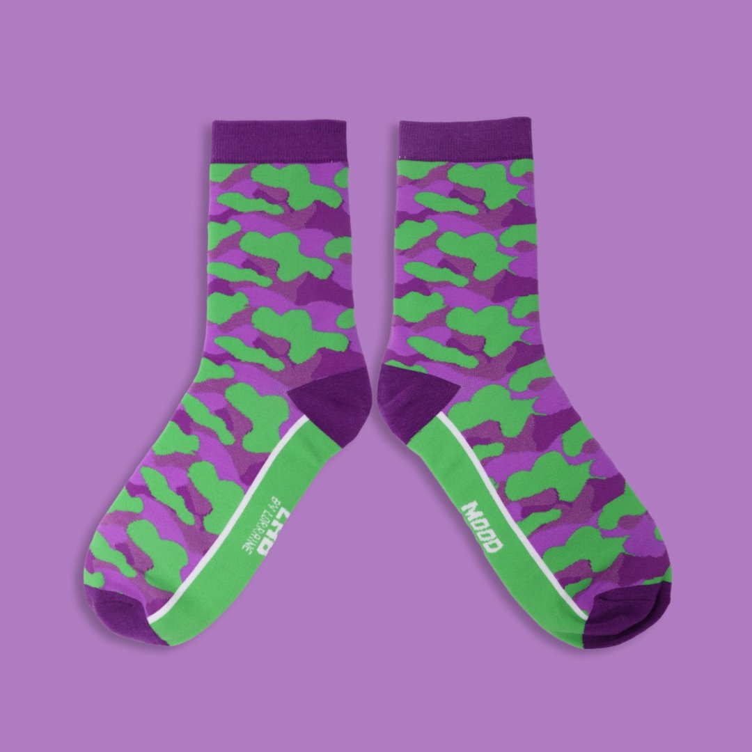 MOODLABBYLORRAINE | PURPLE PSYCHO 袜子 - 袜子 - 棉 紫色