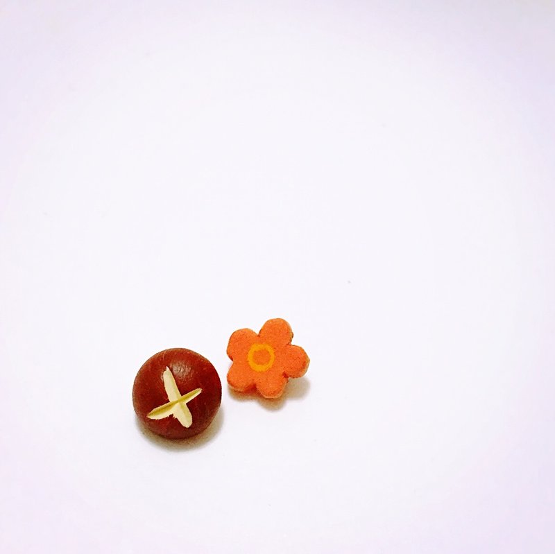 火锅好朋友耳环组(2个一组) (可改耳夹式) ((满600随机送神秘小礼物)) - 耳环/耳夹 - 粘土 