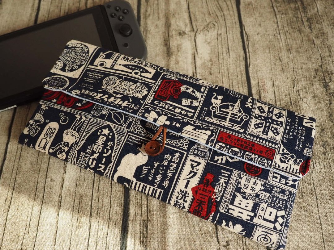英国制作 海军蓝怀旧日本海报 switch ipad 电脑保护套电脑包收纳 - 电脑包 - 棉 蓝色