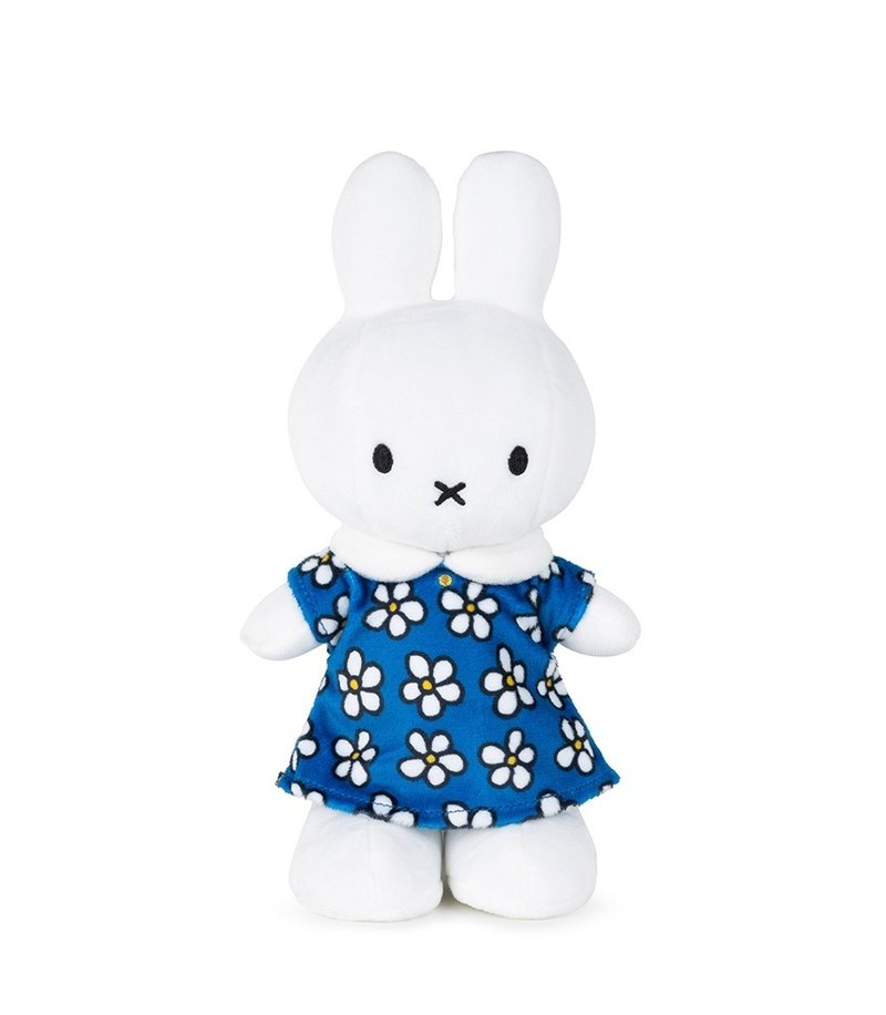 荷兰 Bon Ton Toys | Miffy 米飞兔 娃娃 蓝色 花朵 洋装 24cm - 玩偶/公仔 - 其他材质 蓝色
