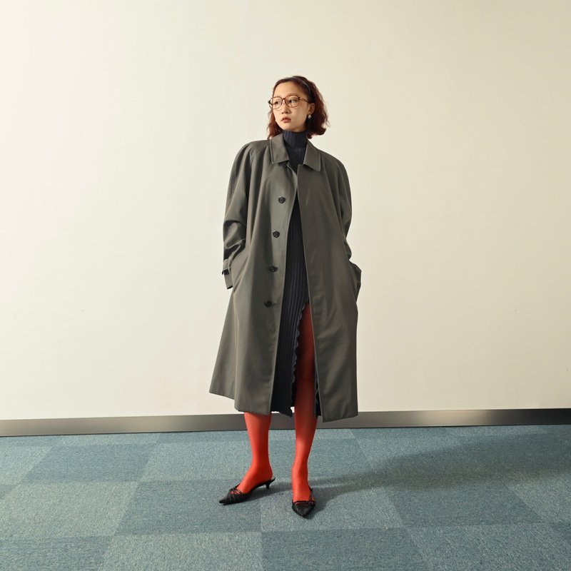 【NaSuBi Vintage】宽大轮廓经典版型日本制古着风衣 - 女装休闲/机能外套 - 羊毛 