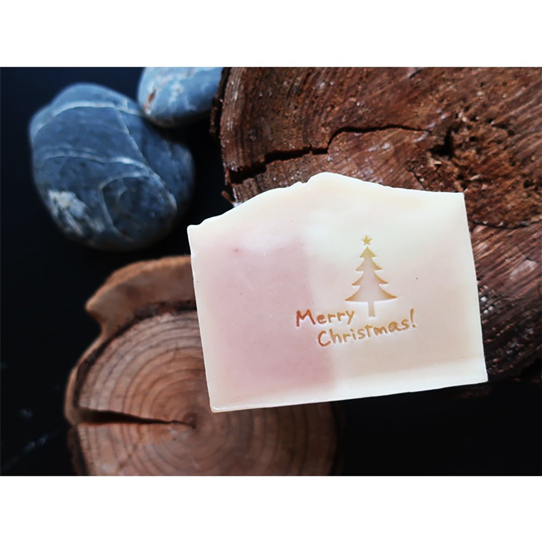 【皂章E10】Happy Christmas 圣诞树 Acrylic Soap Stamp - 蜡烛/香氛/手工皂 - 压克力 