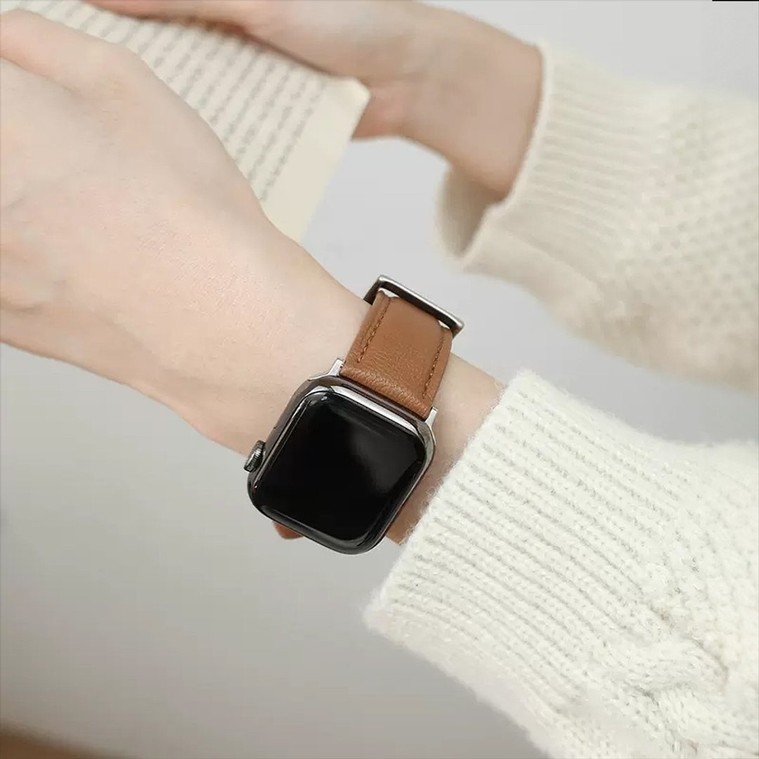 Apple watch錶帶/義大利植鞣革真皮錶帶【可定製化】柔韌舒適羊皮 - 表带 - 真皮 