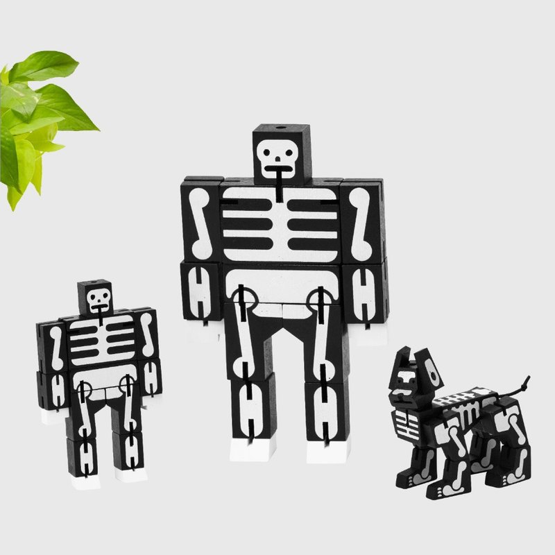 Cubebot 酷比人【限定骷髅款】木制变形积木机器人 益智设计玩具 - 玩具/玩偶 - 木头 