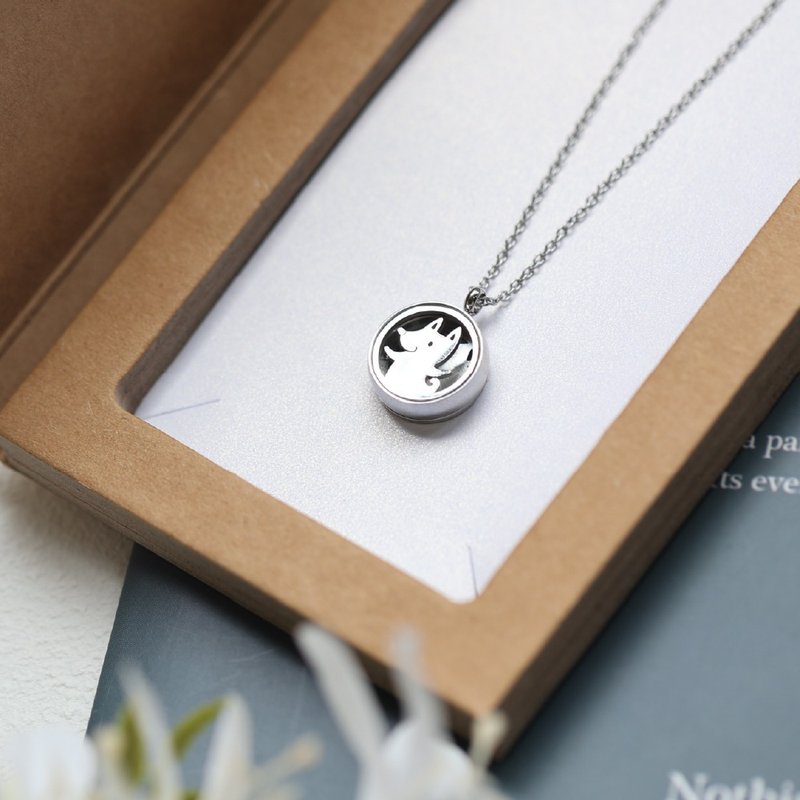 Aroma necklace - 小萌宠香氛项链系列【全新上市】 - 香薰/精油/线香 - 不锈钢 银色