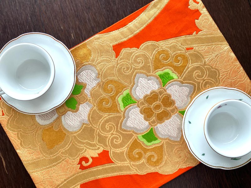 和服带餐垫 PM008 - 餐垫/桌巾 - 丝．绢 橘色