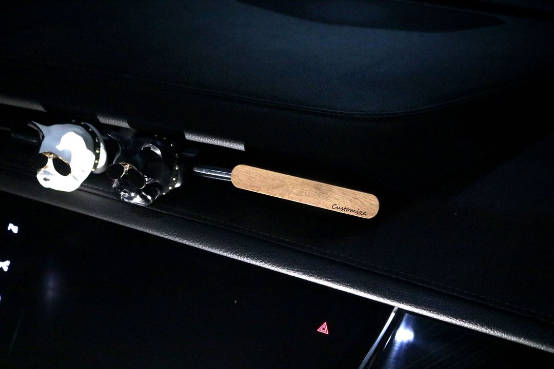胡桃木車載擴香器汽車通風口香薰夾免費刻字 - 香薰/精油/线香 - 木头 咖啡色