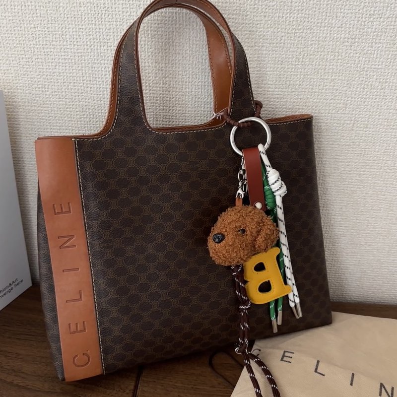 CELINE 赛琳 Macadam 马卡塔尔姆图纹 托特包 手提包 - 手提包/手提袋 - 真皮 咖啡色