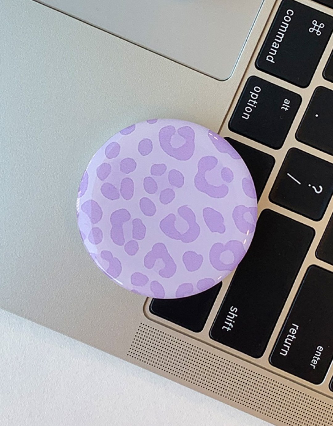 Lavender Leopard epoxy iphone phone grip magsafe - 手机配件 - 其他材质 紫色