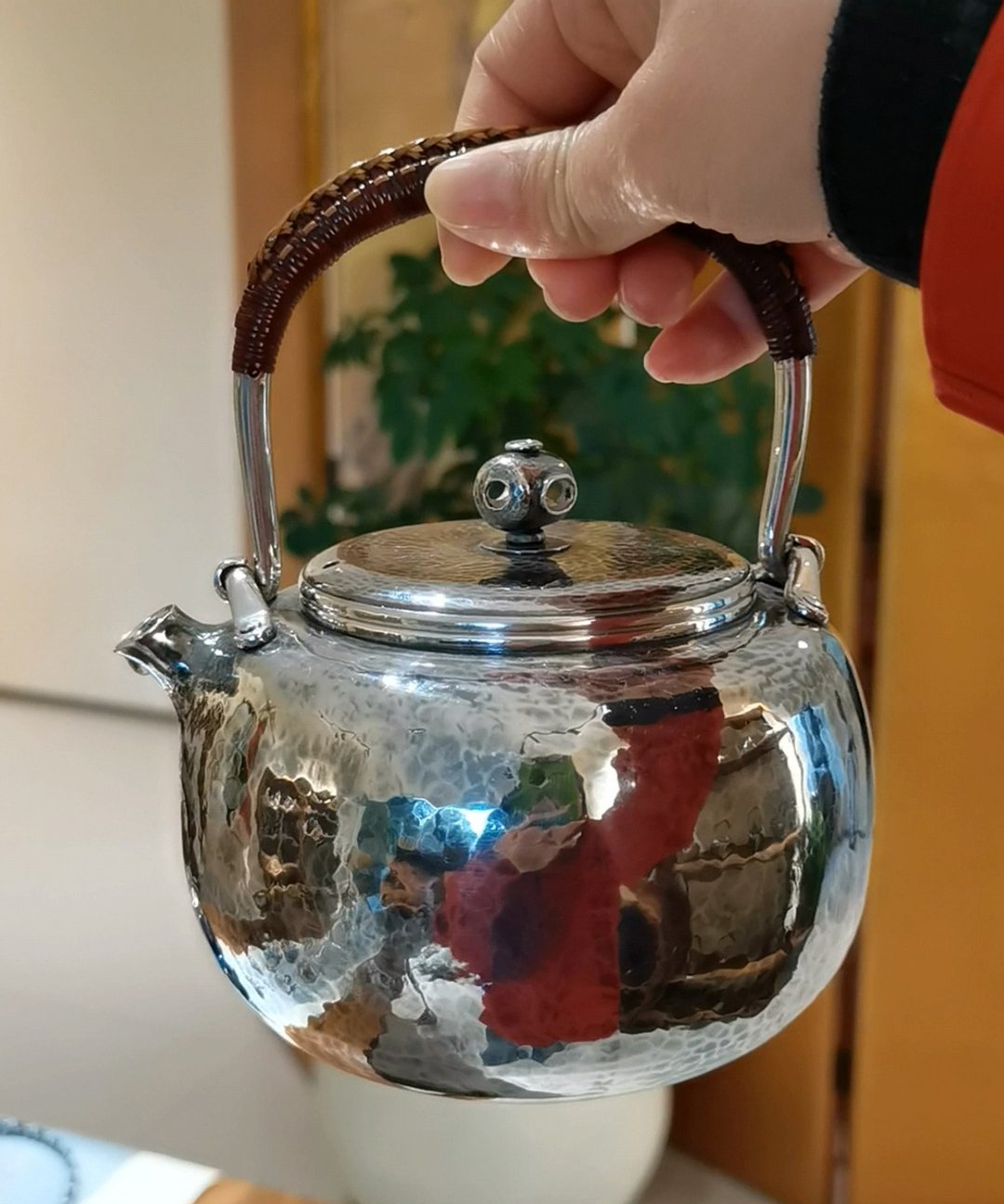 尚帧品 纯银壶 足银提梁壶 银汤沸  银壶一张打口打出 700cc - 茶具/茶杯 - 纯银 