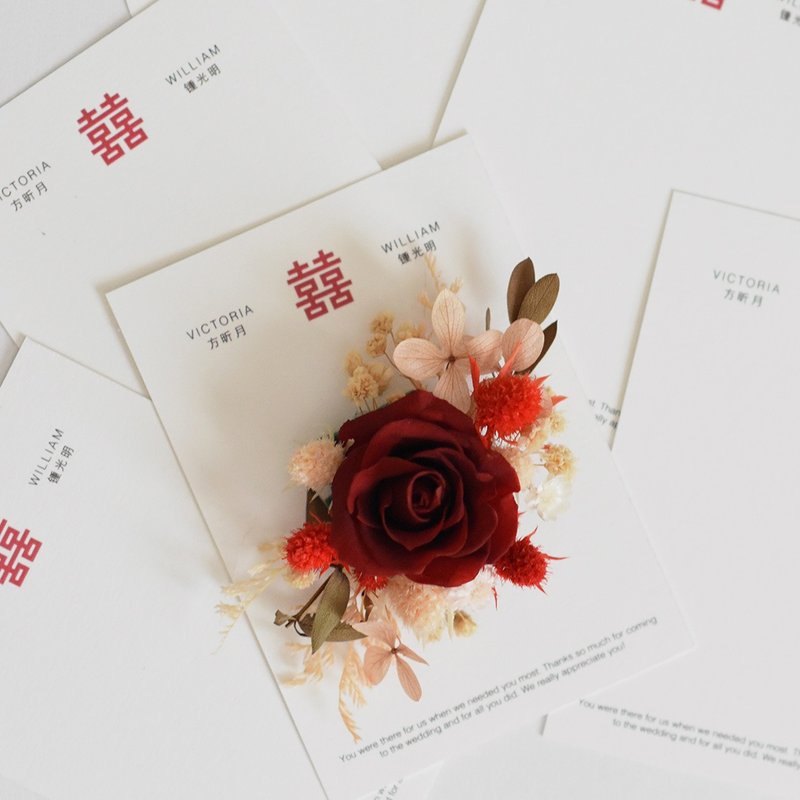 客制婚礼赠品 永生花 干燥花 婚礼花卡 - 干燥花/捧花 - 植物．花 