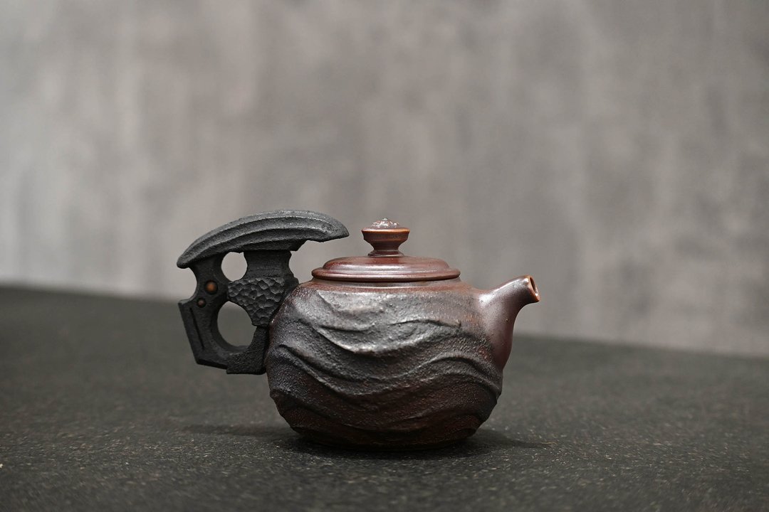| 200cc | 柴烧造型正把壶 柴烧壶 茶壶 手作壶【臻麟陶艺】 - 茶具/茶杯 - 陶 