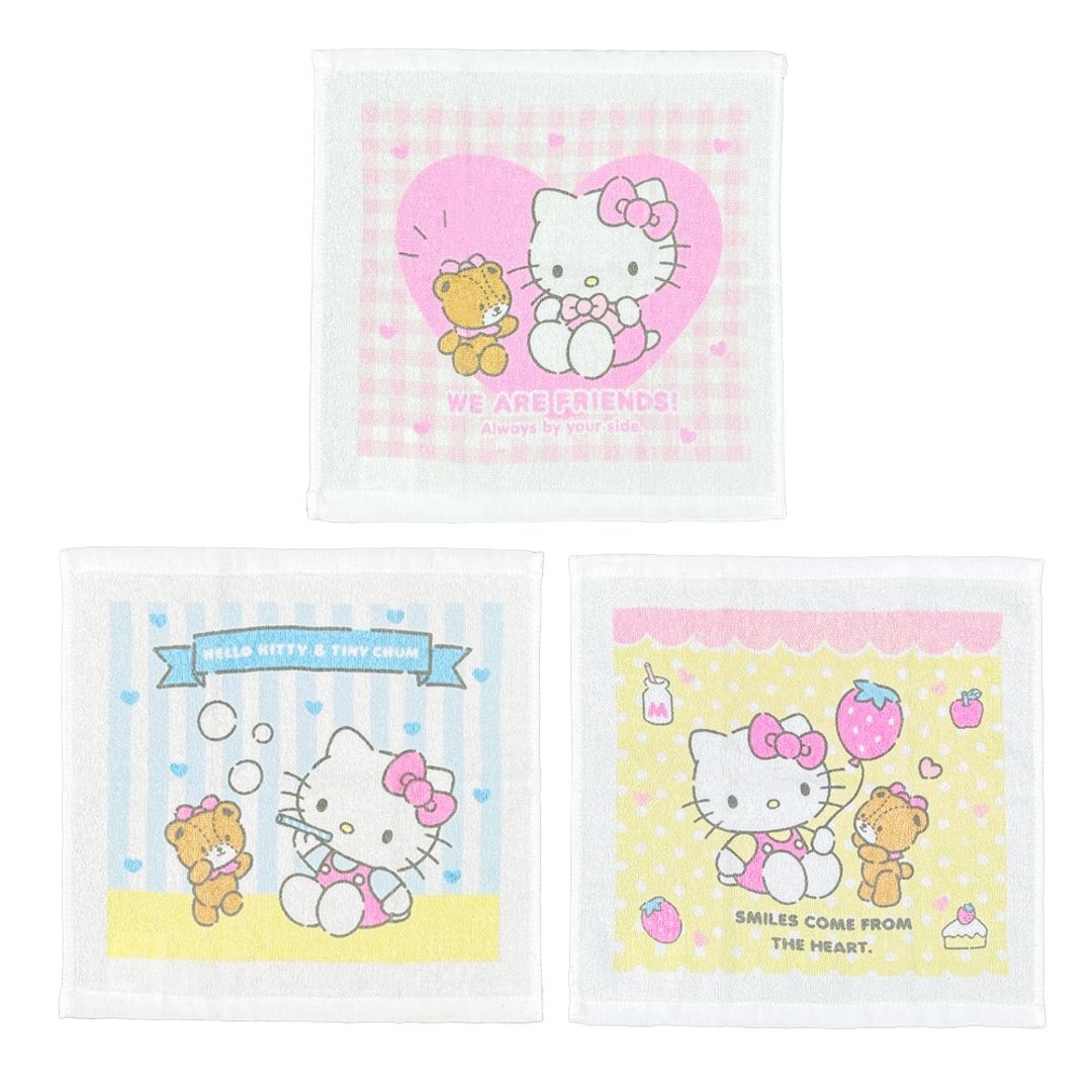 日本丸真 三丽鸥 纯棉洗脸巾三入组 Hello Kitty - 毛巾浴巾 - 其他材质 