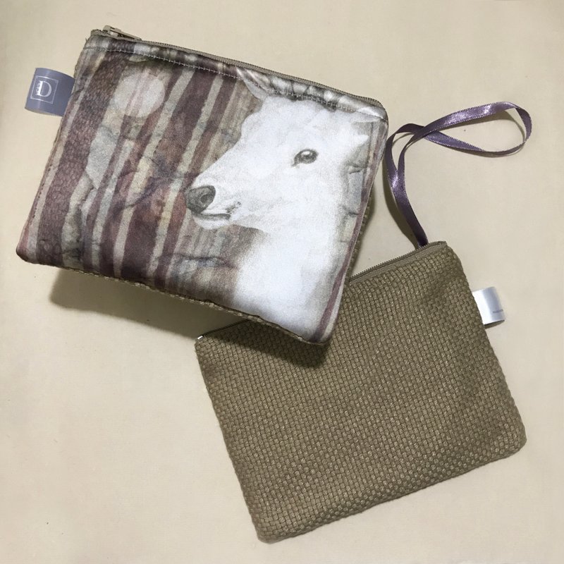 逐梦筑梦台湾特有山中精灵 万用收纳零钱包 台湾梅花鹿 Deer - 零钱包 - 棉．麻 银色