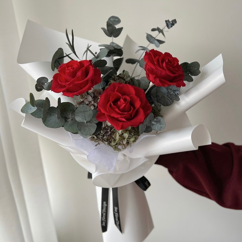 SEE 看见花艺设计 | 永生花 | 玫瑰 | 玫语深情永生花束 - 干燥花/捧花 - 植物．花 
