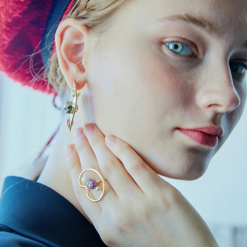 Palette Snowbal Ring - 戒指 - 玻璃 