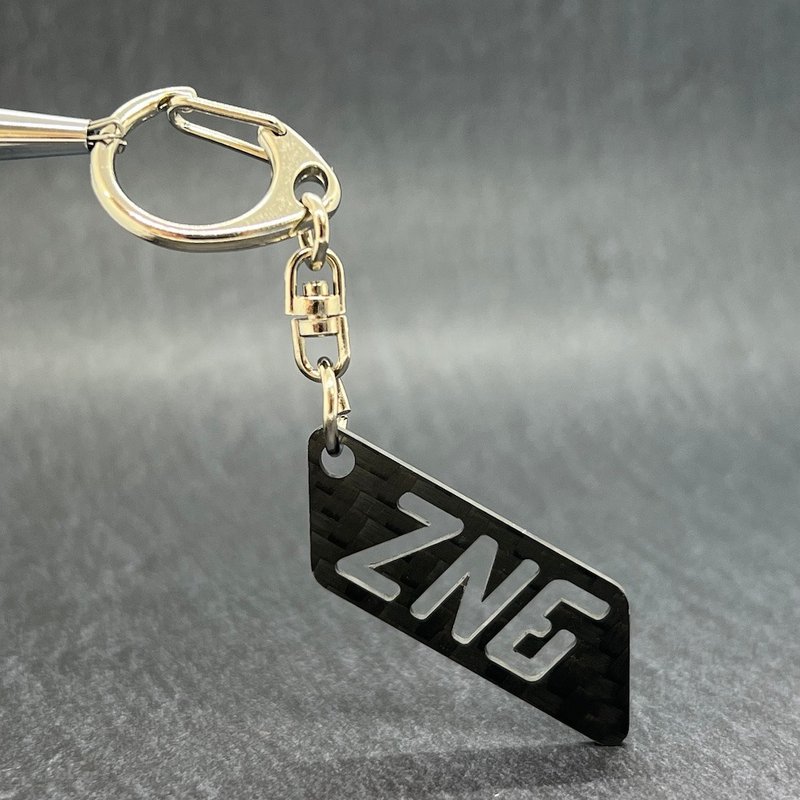 干式碳纤维 型式钥匙圈 ZN6 ZN8 适用 TOYOTA 86 GR86 - 钥匙链/钥匙包 - 碳纤维 黑色