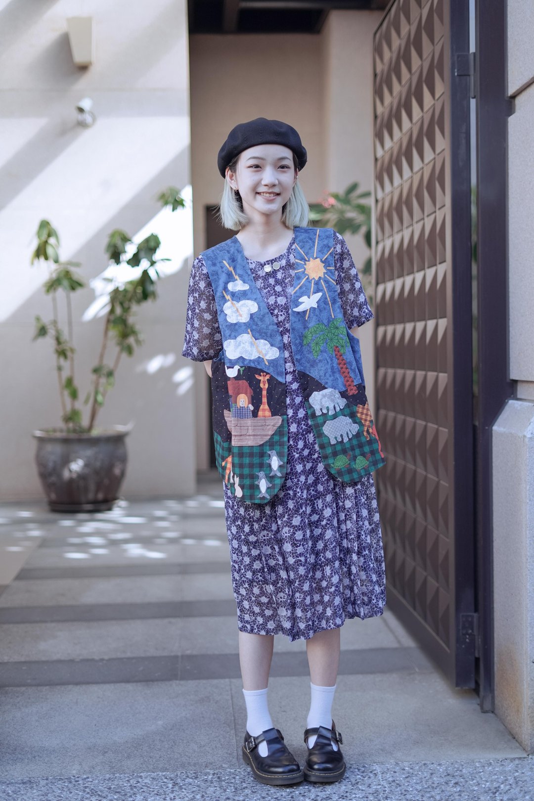 除了 True Love 动物园与水玉双面穿 古着背心 vest - 女装背心 - 其他人造纤维 多色