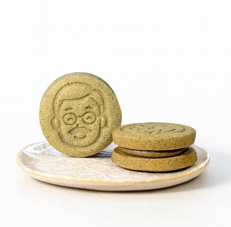 稳心茶爸Q饼 8入 (铁观音饼皮 × 焙茶内馅) - 手工饼干 - 其他材质 卡其色