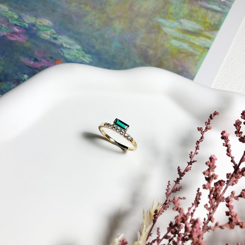 祖母绿设计戒指 - 戒指 - 贵金属 黄色