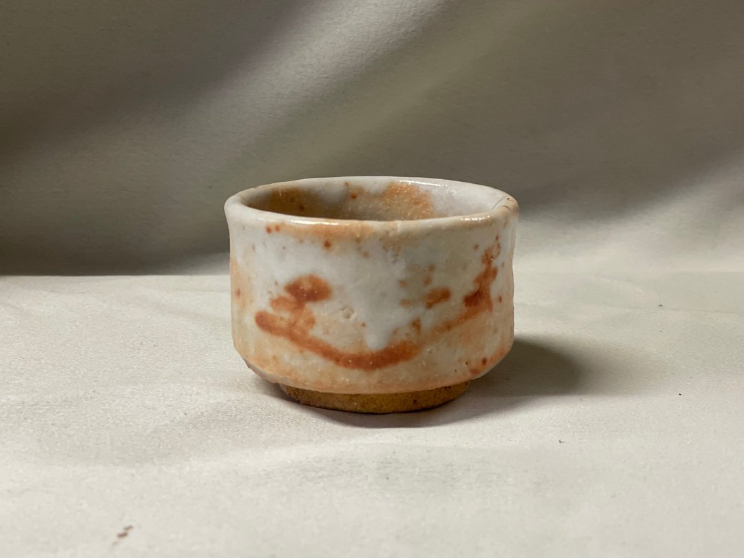 2 志野烧酒杯 (6.8cm) - 酒杯/酒器 - 陶 白色