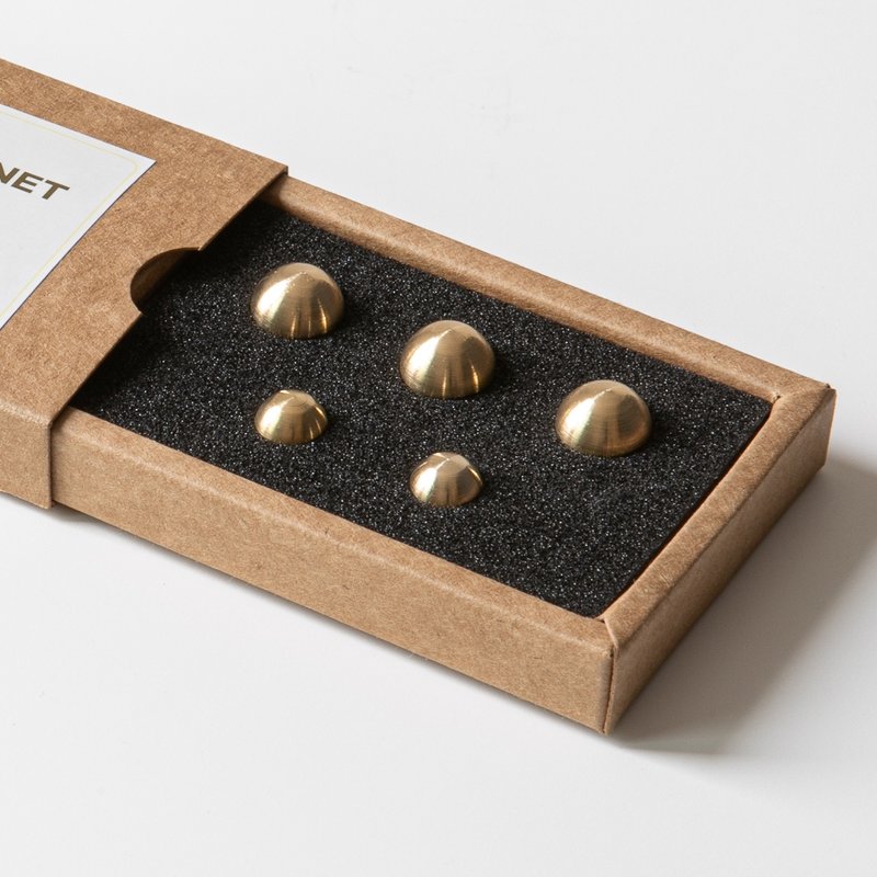 黄铜小而强烈磁铁，适用于白板、办公室、厨房配件 / 5ea - 其他 - 其他金属 金色