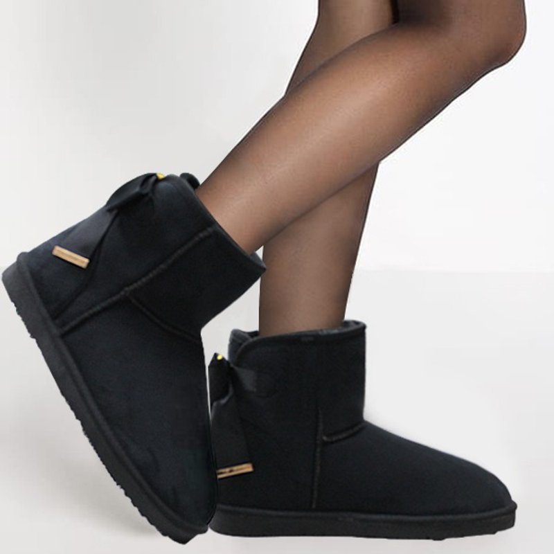 大人雪靴-俏丽百搭黑色没牙的老虎 - 女款休闲鞋 - 其他材质 黑色