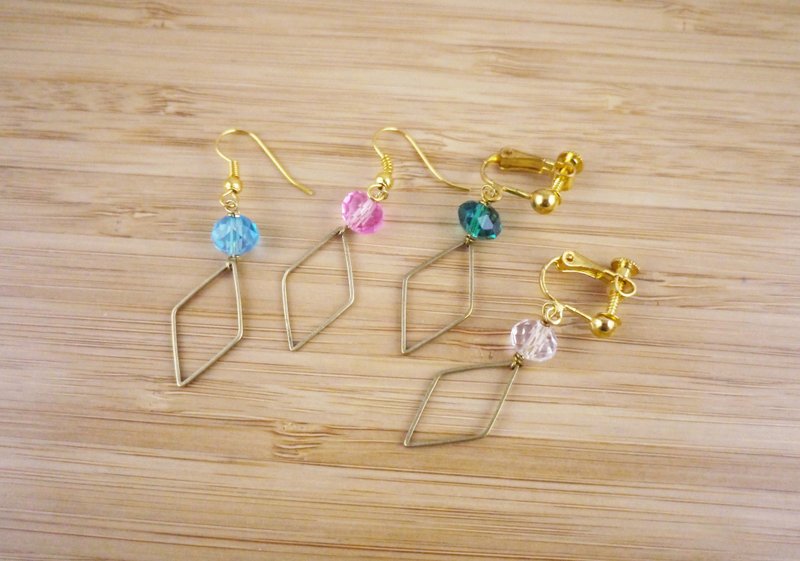 【缤纷糖果】 手工耳环 - 耳环/耳夹 - 其他金属 多色