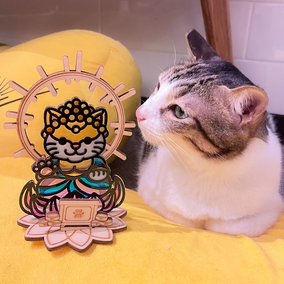 【Moko Bastet】大佛猫咪 猫咪x释迦牟尼 猫如来 座台式 - 摆饰 - 树脂 多色