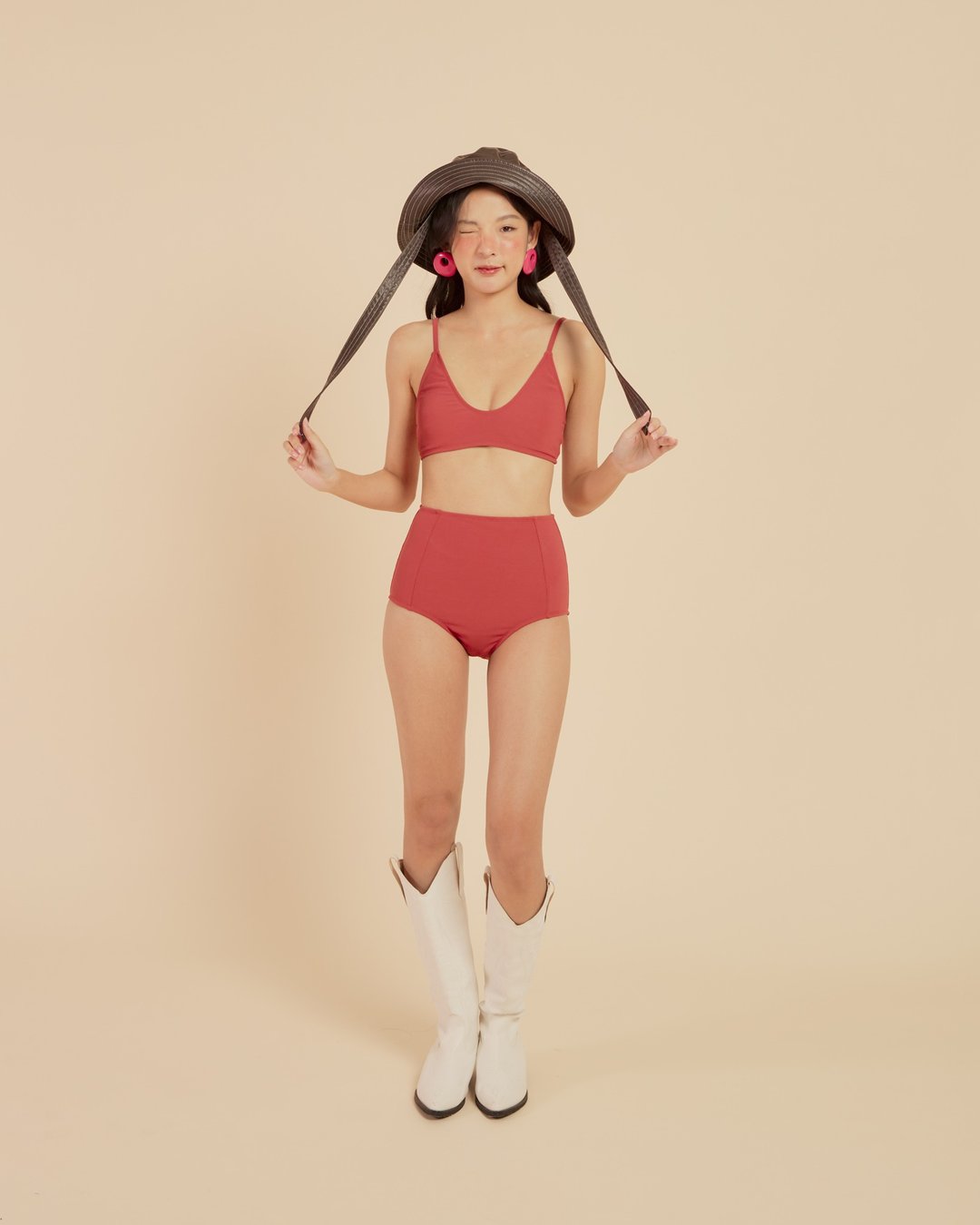 when.we.summer 泳衣 / 膨胀两件式 / 红色 - 女装泳衣/比基尼 - 其他材质 红色