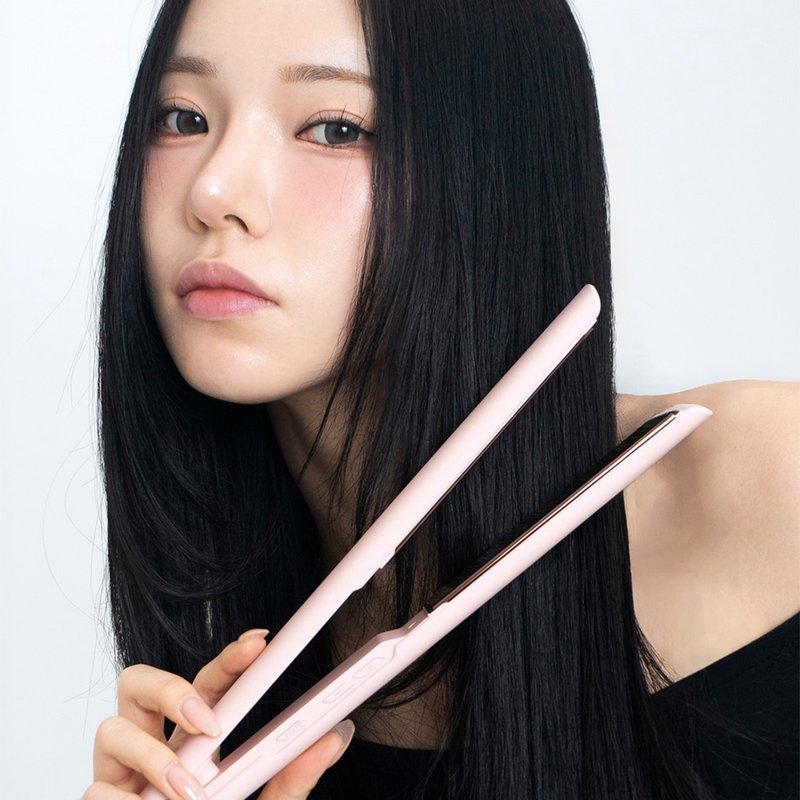 Wheek-WK20-钛合金温控直发卷发器 - 彩妆刷具/镜子/梳子 - 其他金属 粉红色