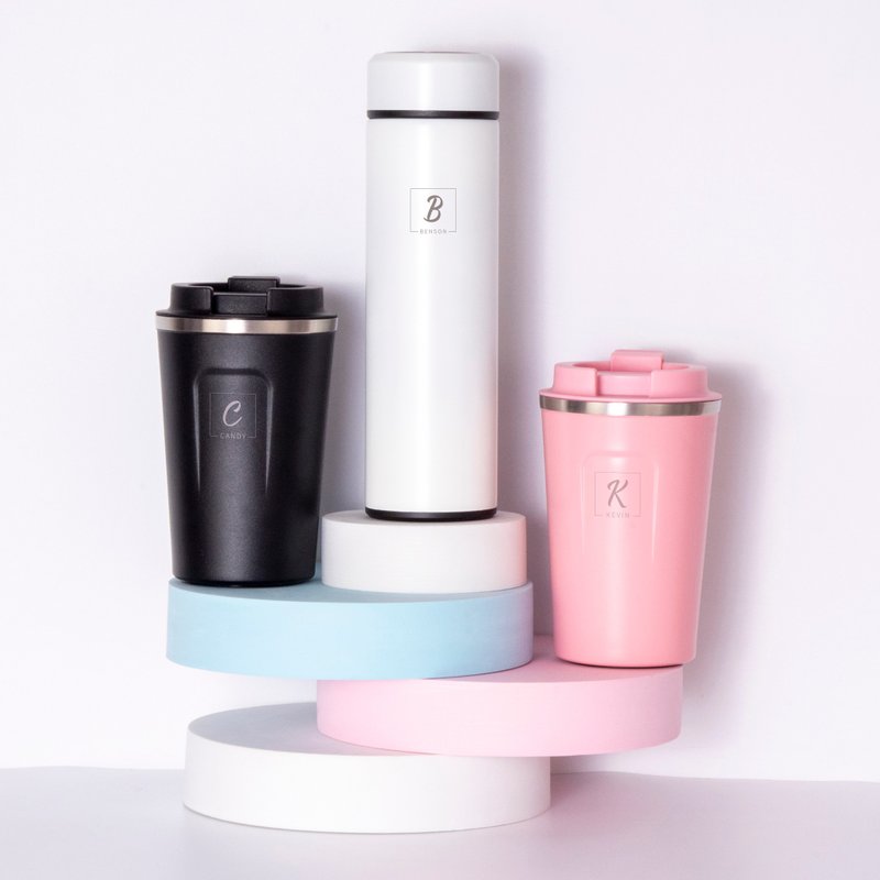 【定制化礼物】不锈钢 保温杯 / 订制 英文名字 / 简约款 - 保温瓶/保温杯 - 不锈钢 黑色