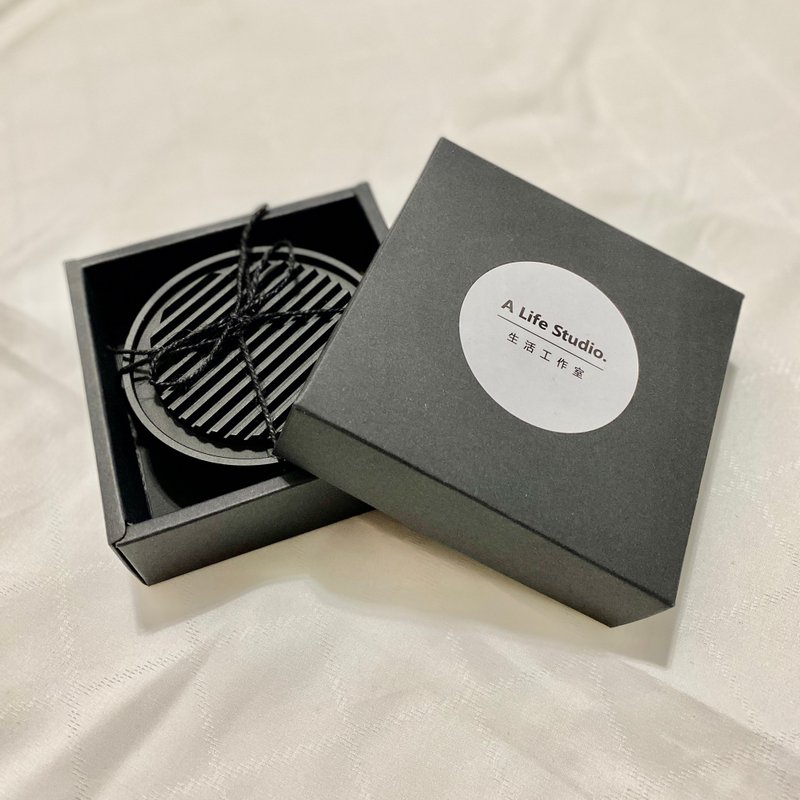 coasters 金属 杯垫  圆型  置物 纸镇 10CM 台湾制造(经典款) - 杯垫 - 铝合金 黑色
