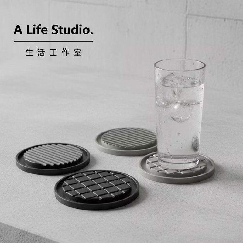 coasters 金属 杯垫  圆型  置物 纸镇 10CM 台湾制造(经典款) - 杯垫 - 铝合金 黑色