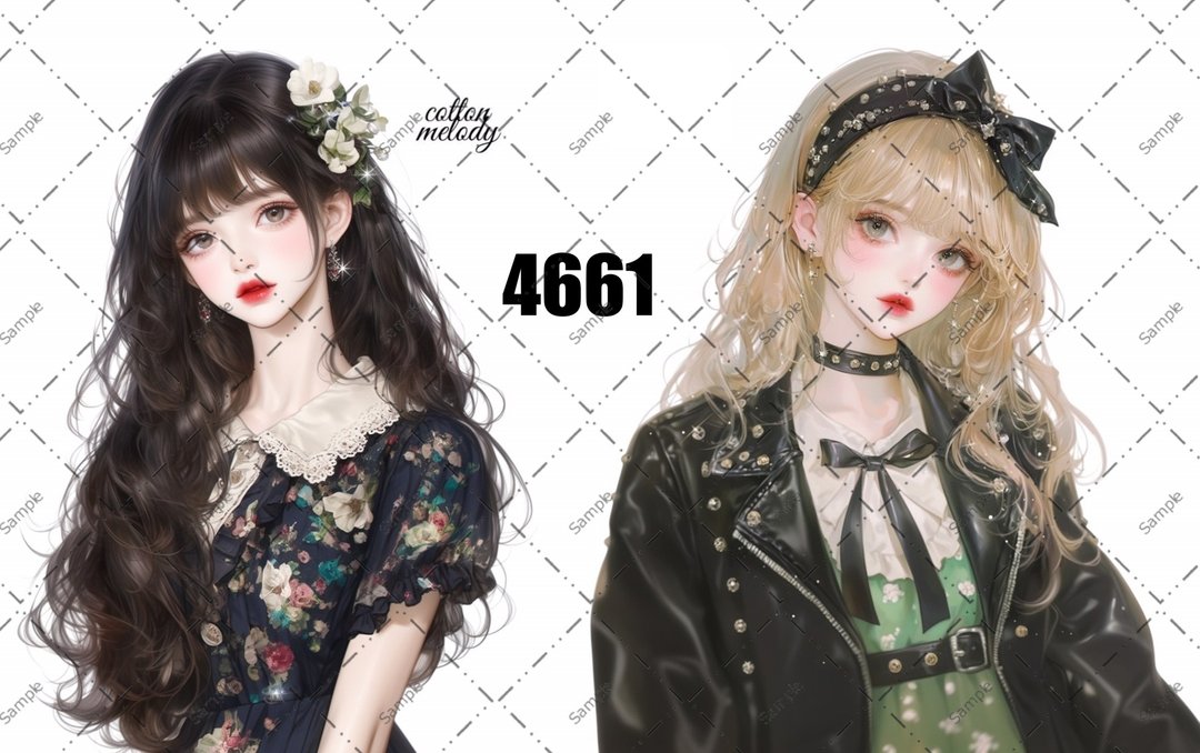 original sticker no.4661 人物贴纸 原创贴纸 原创人物贴纸 装饰贴纸 cotton melody - 贴纸 - 纸 