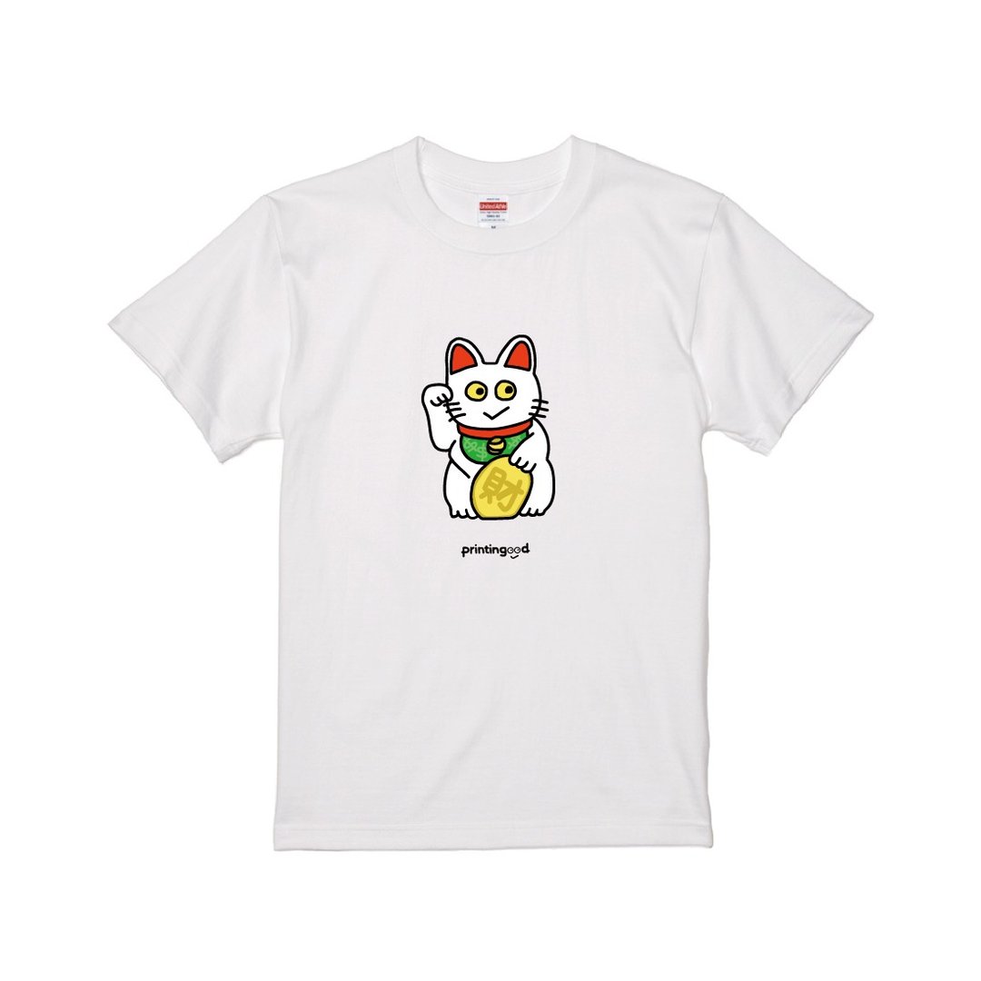 招财猫 T-shirt | A012 - 男装上衣/T 恤 - 棉 