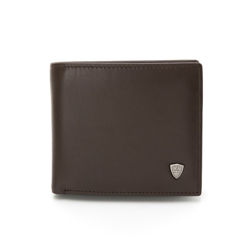 【金安德森】Owen 牛皮左右翻双窗式短夹-巧克力棕 - 皮夹/钱包 - 真皮 咖啡色