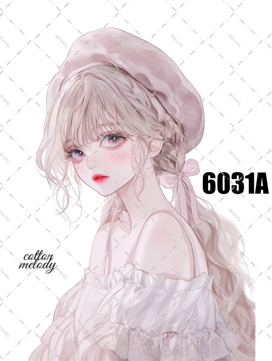 original sticker no.6031A 人物贴纸 原创贴纸 人物贴纸 女孩贴纸 原创人物贴纸 - 贴纸 - 纸 