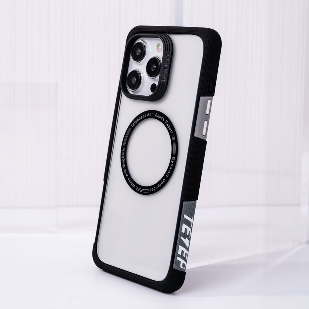 送品牌挂绳 iPhone 15 系列 EPI 水波纹抗污防摔手机壳-黑钛灰 - 手机壳/手机套 - 塑料 黑色