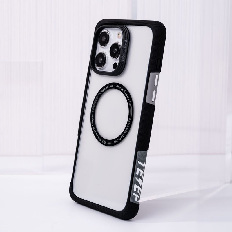 送品牌挂绳 iPhone 15 系列 EPI 水波纹抗污防摔手机壳-黑钛灰 - 手机壳/手机套 - 塑料 黑色
