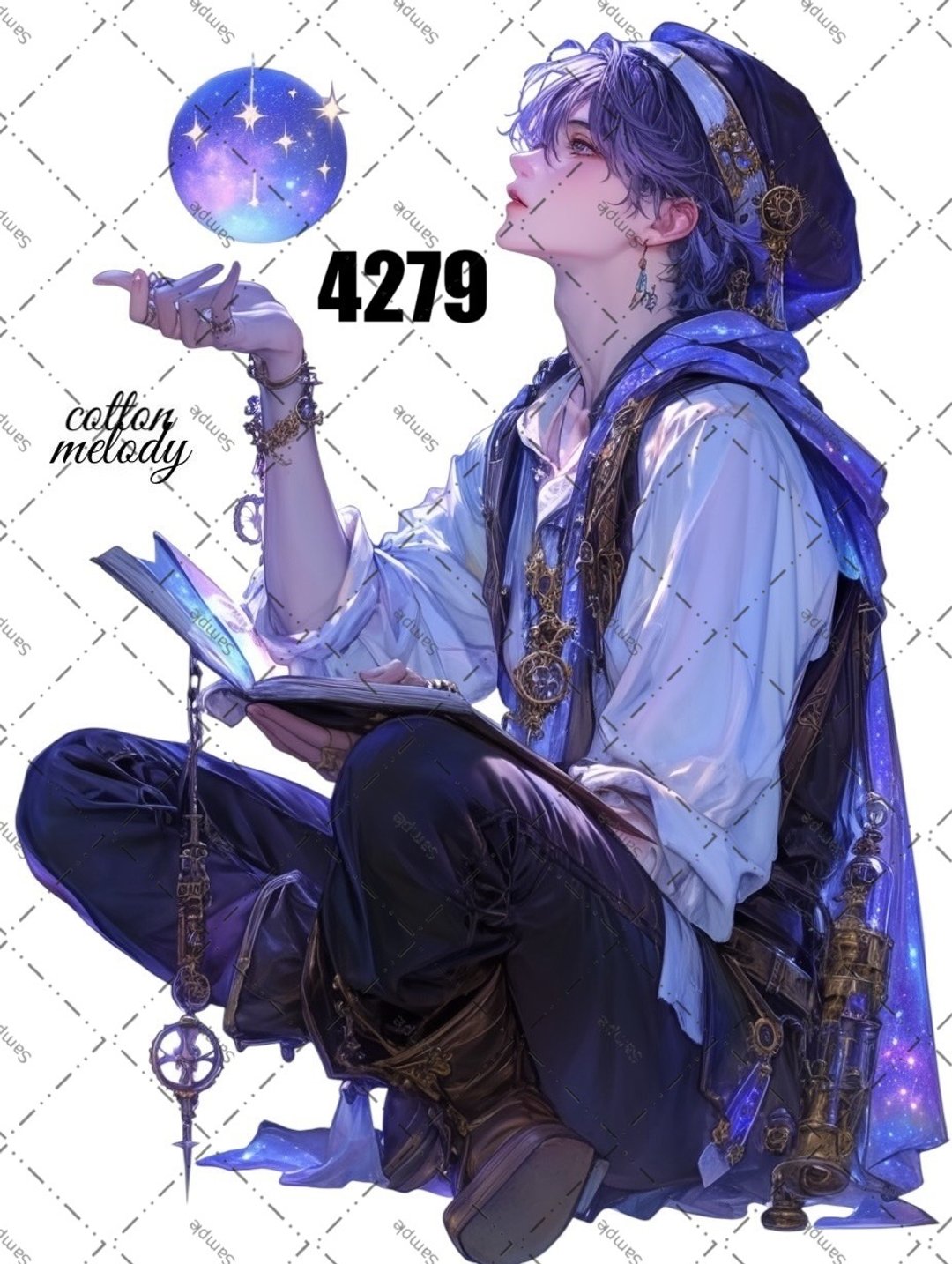 original sticker no.4279 人物贴纸 原创贴纸 原创人物贴纸 装饰贴纸 cotton melody - 贴纸 - 纸 