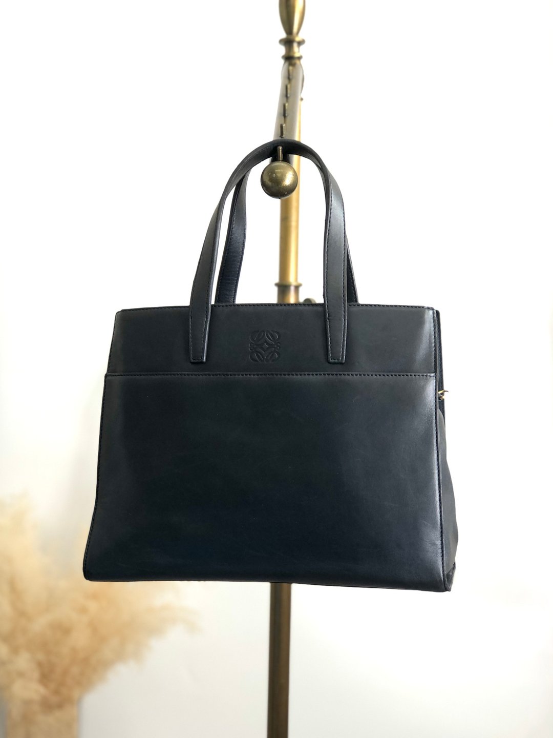 【 日本直送 名牌中古包 】LOEWE 罗威 手提包 深海军蓝 皮革 vintage 古董 fgfjhr - 手提包/手提袋 - 真皮 蓝色
