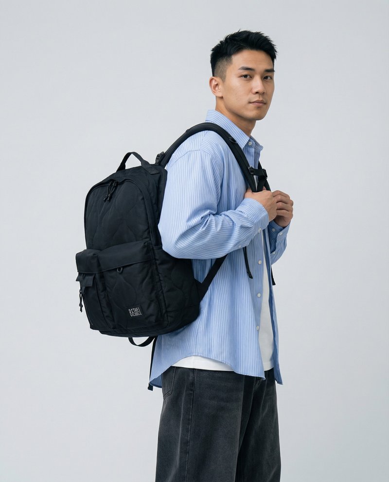 双口袋背包 - 后背包/双肩包 - 聚酯纤维 