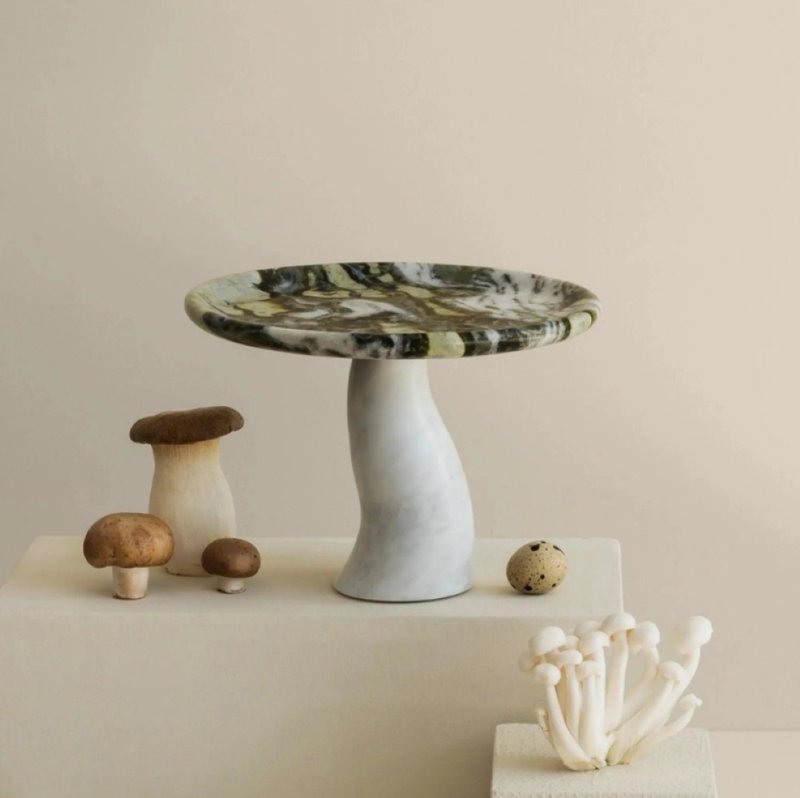 Mushroom tray 蘑菇托盘 大蘑菇 - 摆饰 - 玉石 绿色