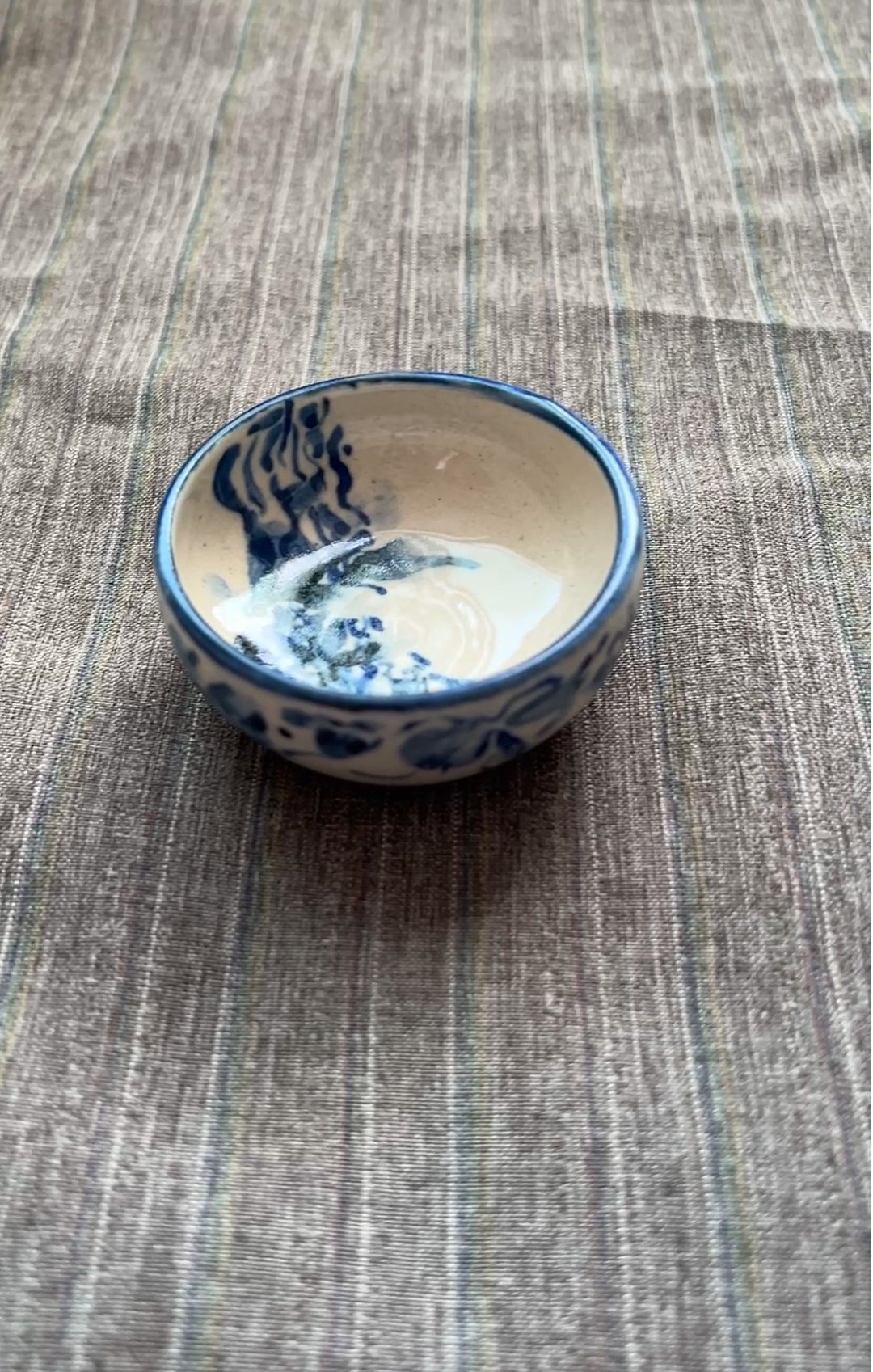花絮之七   青花手绘陶 小钵 - 茶具/茶杯 - 陶 