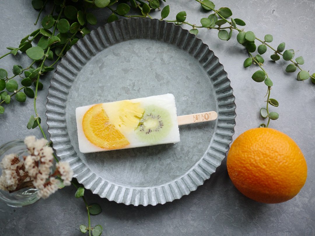 水果派对 /奶素 - 冰淇淋/冰棒 - 新鲜食材 白色
