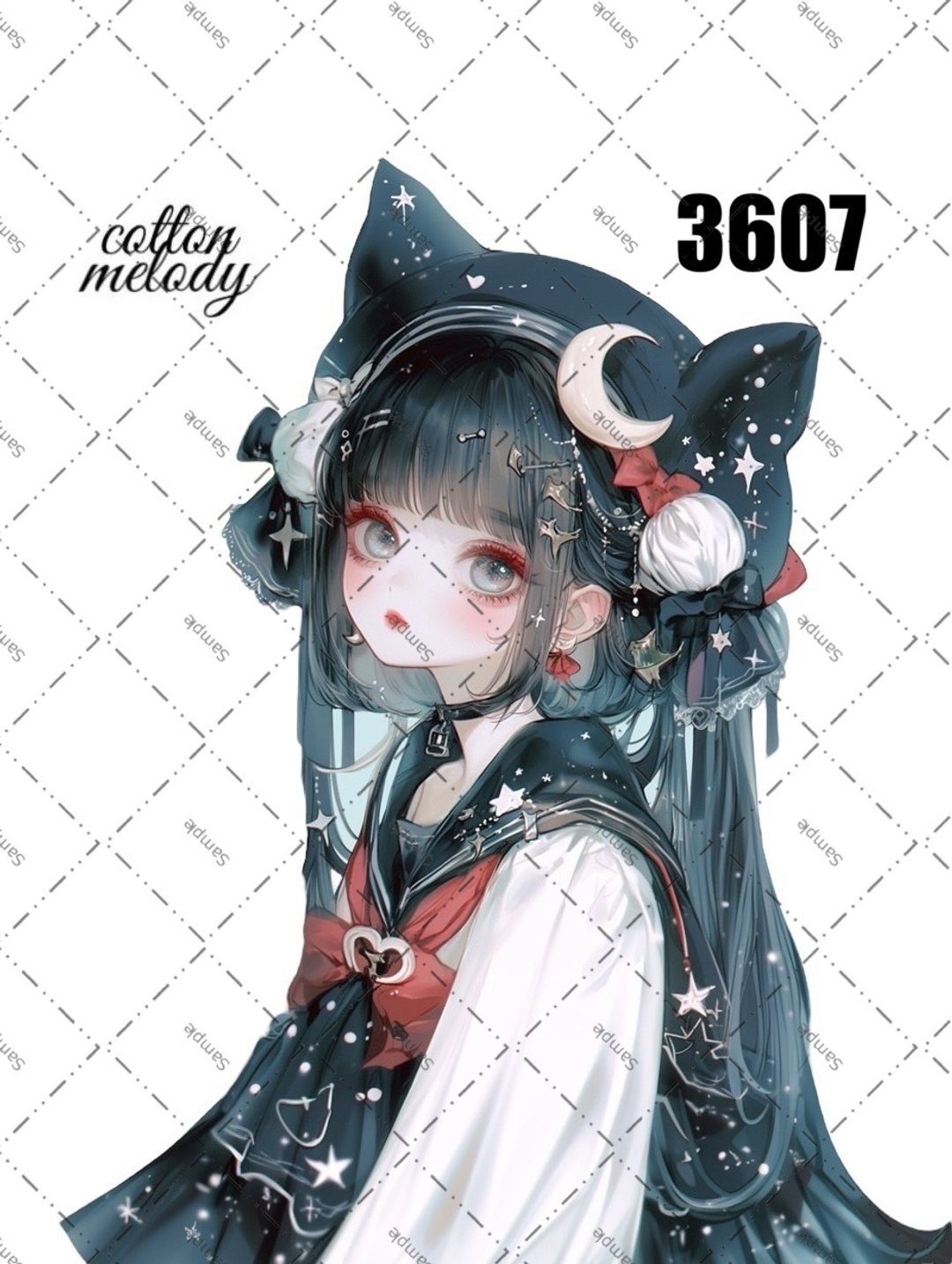 original sticker no.3607 人物贴纸 原创贴纸 原创人物贴纸 装饰贴纸 cotton melody - 贴纸 - 纸 